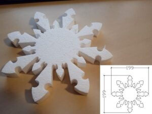 снежинки из пенопласта, снежинки из пенопласта купить,